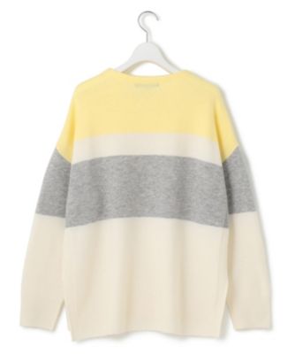 23区【Oggi1月号掲載/洗える】ウールカシミヤ カラーブロック ニット 23区｜【Oggi1月号掲載/洗える】ウールカシミヤ カラーブロック ニット