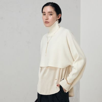 NOLLEY'S(ノーリーズ)のカシミヤ混MUSICクロップドプルオーバー