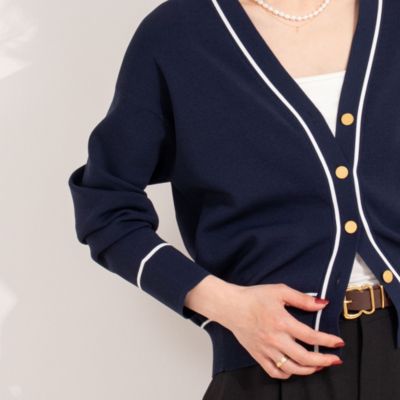 ノーリーズ 総針配色Vカーディガン nolleys nolley’s 新品タグ付 NOLLEY'S｜総針配色Vカーディガン | Rakuten Fashion(楽天