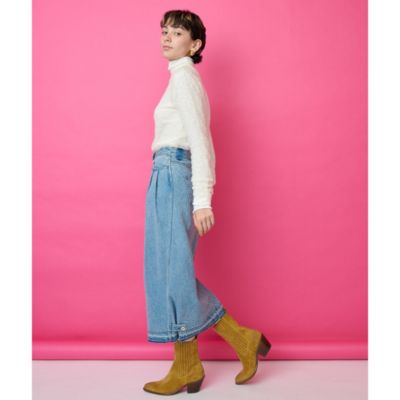 Whim Gazette(ウィム ガゼット)の【THE PAUSE】ケミカルデニムスカート