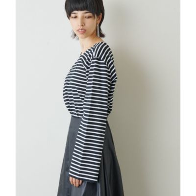 Whim Gazette(ウィム ガゼット)のボーダー2WAYプルオーバー通販