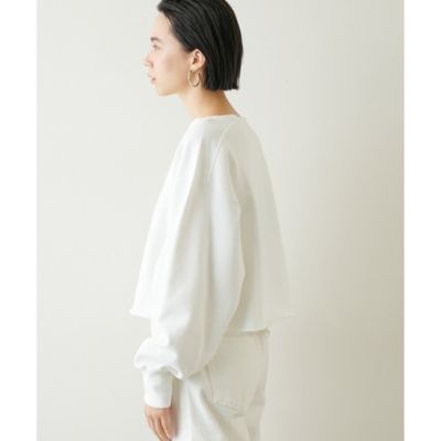 Whim Gazette(ウィム ガゼット)の裏毛クロップドプルオーバー