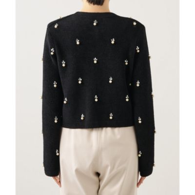 Whim Gazette(ウィム ガゼット)の【GEMINI】ビジューニットジャケット