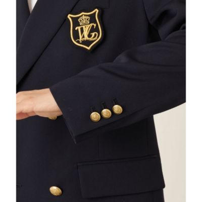 Whim Gazette(ウィム ガゼット)のワッペン紺ブレザー通販