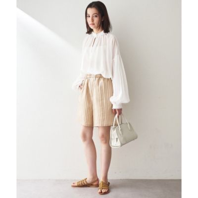Whim Gazette(ウィム ガゼット)のストライプショートパンツ通販