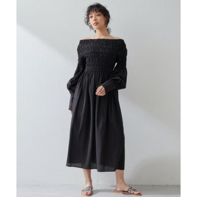 Whim Gazette(ウィム ガゼット)のシャーリングワンピース通販