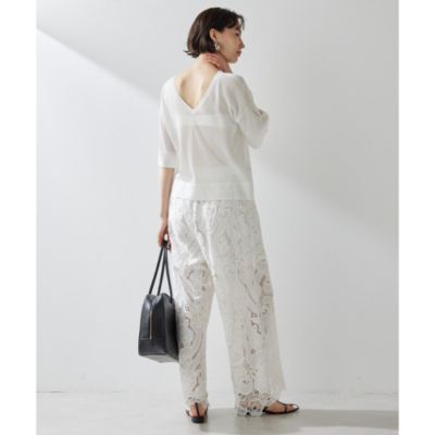 【美品】Whim Gazette ハンドカットレースパンツ Whim Gazette(ウィム ガゼット)のハンドカットレースパンツ通販