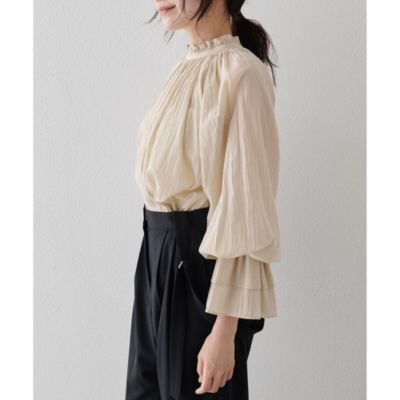 Whim Gazette フリルギャザーブラウス フリルギャザーブラウス | Whim Gazette(ウィム ガゼット