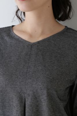 human woman / ヒューマンウーマン ◆４０／ジャガード千鳥ジャージカットソー human woman(ヒューマン ウーマン)の◇40／ジャガード千鳥
