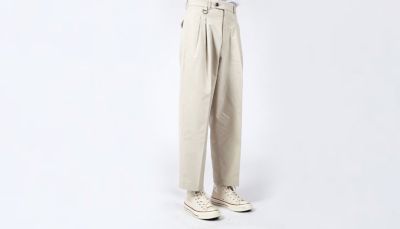 LOWNN ”Wide Pants” Double Pleated Trousers