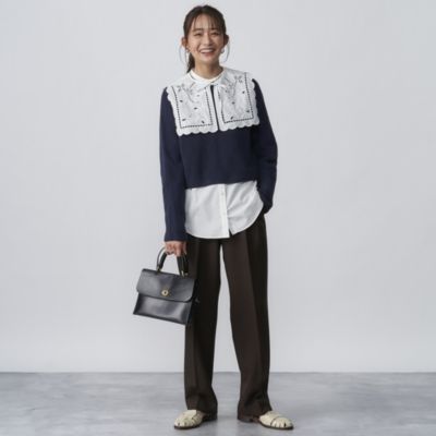 suadeo(スアデオ)の【衿取り外し可】T／Cブロード2WAY刺繍