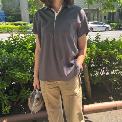 美品　24SS Americana 【LEE別注】【接触冷感】接触冷感スキッパー Americana(アメリカーナ)の【LEE別注】【洗える】【接触冷感