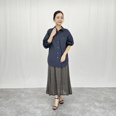 新品♡エポカ完売ニットスカート SET UP対応 透かし編み柄ニットスカート（ミモレスカート