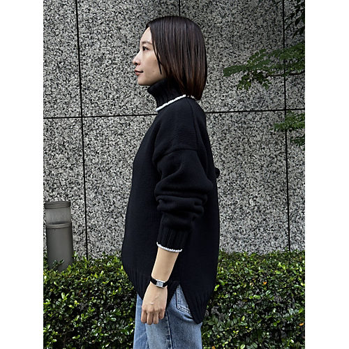 スタッフ身長155cm【HPS別注】ブラック×アイボリー/2