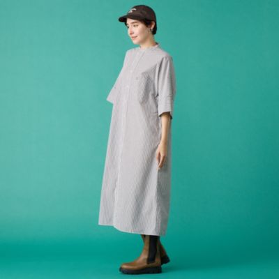 TICCA(ティッカ)のハーブノーカラー半袖シャツワンンピース通販