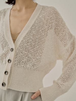 AKIRANAKA(アキラナカ)のCandela cropped knit cardigan通販
