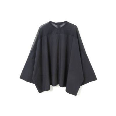 mizuiro ind(ミズイロインド)のシアーショルダースタンドカラーワイド