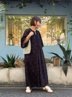 ne Quittez pas(ヌキテパ)の【2丈展開】Cotton Voile Dot Hemla Dress