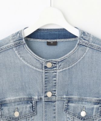 自由区 L(ジユウク エル)の【洗える】USUKARU DENIM ノーカラー