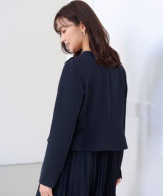とまと様✨KUMIKYOKU NAVY コンフォータブルドレープノーカラーJK 組曲｜【WEB限定・KUMIKYOKU NAVY】コンフォータブルドレープ ノー