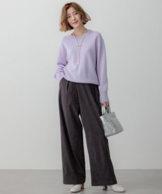 23区(ニジュウサンク)の【洗える】ウールカシミヤ クルーネック ニット