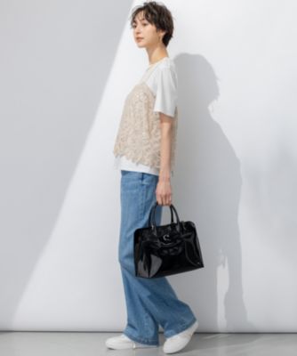 【23区Lサイズ】今季物！！接触冷感♪ワイドストレートパンツ 23区 L(ニジュウサンク エル)の【接触冷感】23区DENIM サマー
