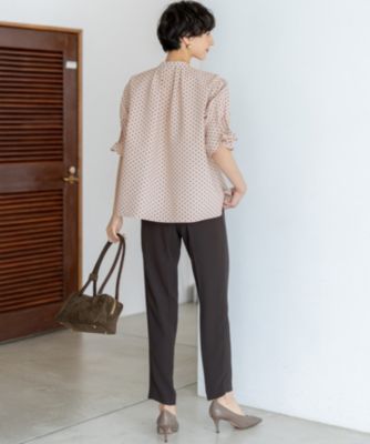 ぷに様 ブラウス Fドット 23区(ニジュウサンク)の【WEB&一部店舗限定/洗える】ドットプリント