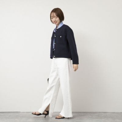 ノーリーズ　新作ウォッシャブルエアボールクルーネックブルゾン NOLLEY'S(ノーリーズ)のウォッシャブルエアボールクルーネック