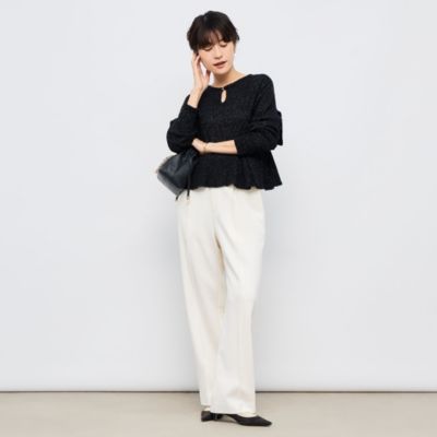 NOLLEY'S(ノーリーズ)の2WAYラメモヘヤラッフルプルオーバー通販