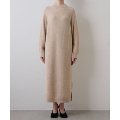 ウィムガセット上質ウール大人ラグジュアリーとろみタートルマキシワンピースボルドー Whim Gazette(ウィム ガゼット)の【WEB限定】タートルネックフレア