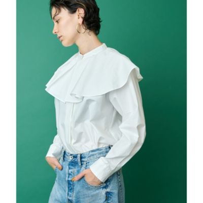 Whim Gazette 2WAYフリルブラウス美品 Whim Gazette（ウィムガゼット）の「2WAYフリルブラウス（シャツ