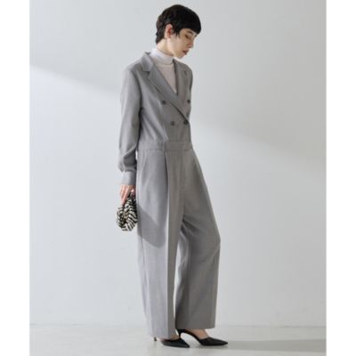 【THE PAUSE】テーラーカラーノースリーブジャンプスーツ THE PAUSE オールインワン 「THE PAUSE」テーラーカラー