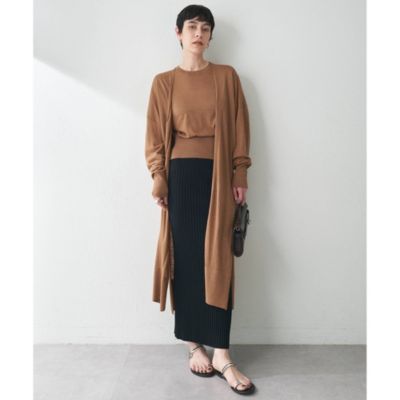 Whim Gazette(ウィム ガゼット)のリネンシルクロングカーディガン通販