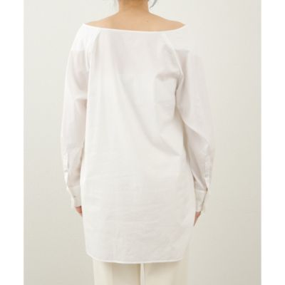 Whim Gazette(ウィム ガゼット)のブロードオフショルダーブラウス通販