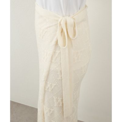 Whim Gazette ウィムガゼット ジャガードラップスカート ブラック Whim Gazette(ウィム ガゼット)のジャガードラップスカート通販