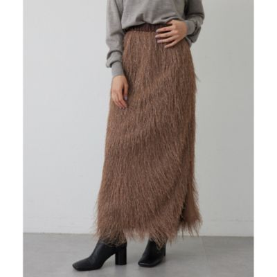 Whim Gazette(ウィム ガゼット)の【THE PAUSE】ラメフリンジスカート