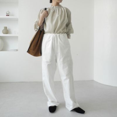 M-〔medium〕(ミディアム)の【洗える】コットンネルパンツNell