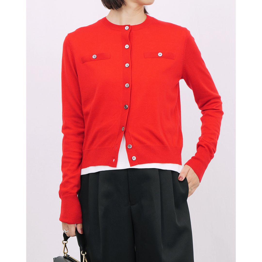 フェイクポケットつきカーディガン