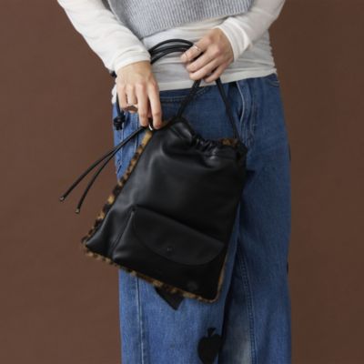 Vasic スエード　紺　ポーチ付き VASIC ヴァジック DICE BAG エナメルキューブバッグ ポーチ