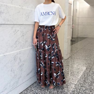 SACRA PAINTING FLORA SKIRT ブラウン　新品　今季物 SACRA(サクラ)のPAINTING FLORA スカート通販 | 集英社HAPPY PLUS STORE