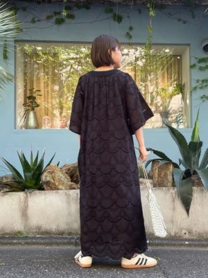 ne Quittez pas(ヌキテパ)の【2丈展開】Cotton Voile Dot Hemla Dress