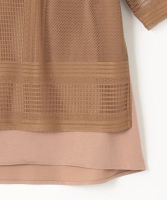 自由区(ジユウク)の【洗える・XSサイズあり】レースEDGE Tシャツ