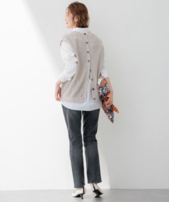 23区　スキッパーシャツ　カンクリーニ　ホワイト 23区｜【Oggi4月号掲載/洗える】CANCLINI スキッパー シャツ