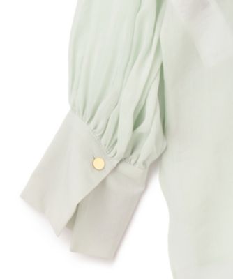 BEIGE PAULINE / レザーコンビブラウス BEIGE，(ベイジ)の【STORY 7月号掲載】 PAULINE / レザーコンビ