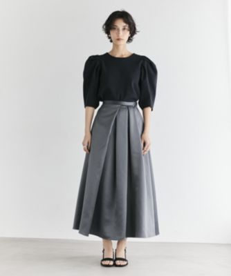 新品　社交ダンス　サテン　スカート　グレー　灰色　レッスン　パーティ　1169 Newans(ハッシュニュアンス)のヘビーサテンフレアースカート通販