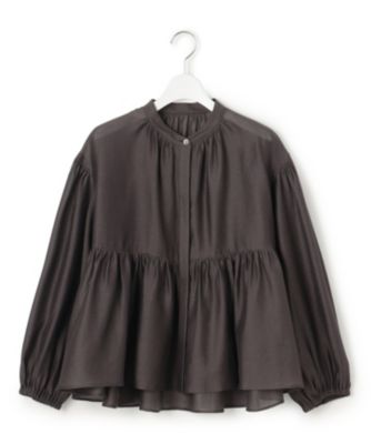 新品23区44 今期のもの　ソフトオーガンジーボリュームブラウス WEB&一部店舗限定カラーあり】ソフトオーガンジー ボリューム