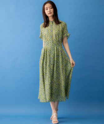 24SS✨クミキョク カッティングローズプリント ワンピース 大きいサイズ7 組曲｜カッティングローズプリント ワンピース | Rakuten