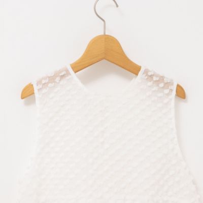 【ノーリーズ】NOLLEY'S　ドットポンポン2WAYノースリーブブラウス新品 NOLLEY'S｜【PR阿部☆別注】ドットポンポン2WAYノースリーブ