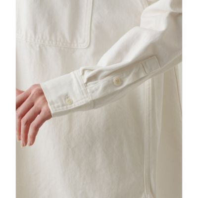 Whim Gazette シャツドレス　白 フリルシャツワンピース | Whim Gazette(ウィム ガゼット)レディース