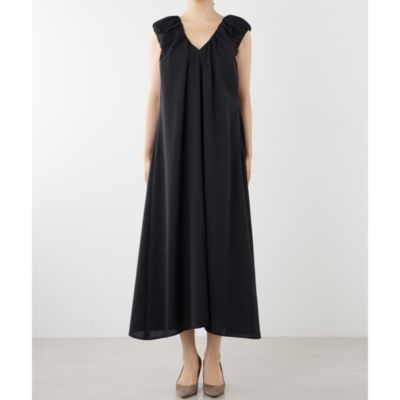 Whim Gazette(ウィム ガゼット)のウールVネックワンピース通販